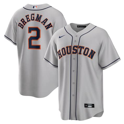 Mens Houston Astros Alex Bregman Nike Gray Road Replica Player Name