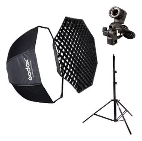 Kit Softbox Godox Cm Grid C Colmeia Octabox Luz Cont Nua Frete Gr Tis