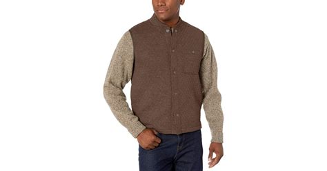 Pendleton Wool Quilted Knit Vest In Brown For Men Lyst