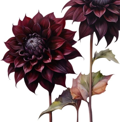 Dahlia Black Jack, Stunning Dark Blooms. . 51696450 PNG