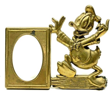 Donald Duck Brass Photo Frame Walt Disney Productions W X H Ebay