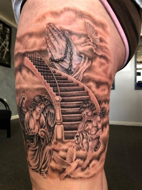 Aggregate Stairway To Heaven Tattoo Stencil In Cdgdbentre