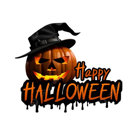 Feliz Abóbora De Halloween Com Design De Chapéu Png Feliz Dia Das