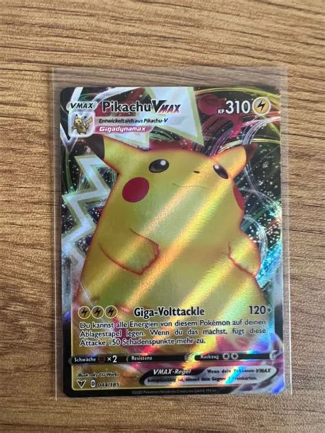 POKÉMON TCG PIKACHU VMAX Vivid Voltage 044 185 Holo Ultra Rare Deutsch