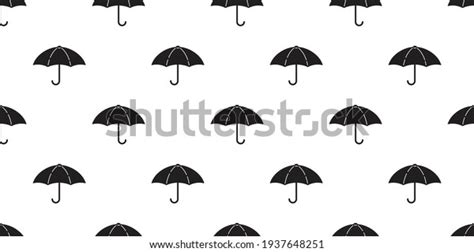 Umbrella Seamless Pattern Raining Isolated Cartoon Stock Vector