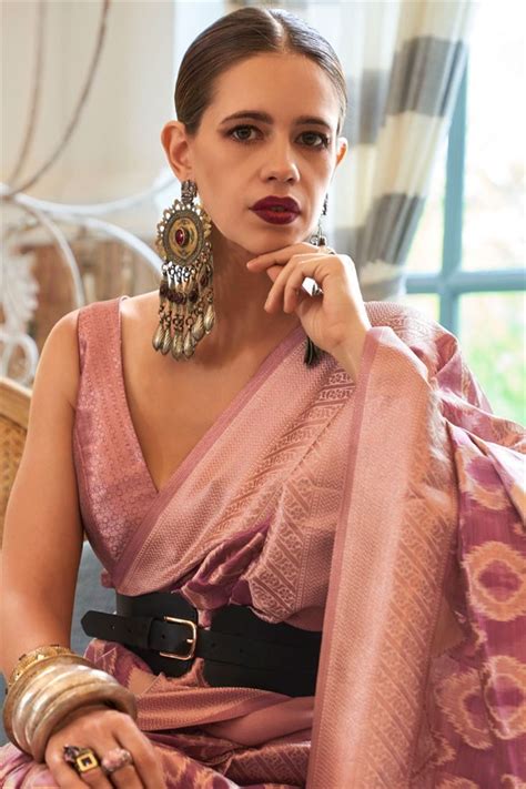 Kalki Koechlin Tissue Fabric Embellished Handloom Weaving Multi Color