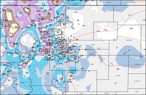 Colorado Snowfall Map