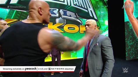 The Rock Slaps Cody Rhodes For Wrestlemania 40 Main Event Decision To