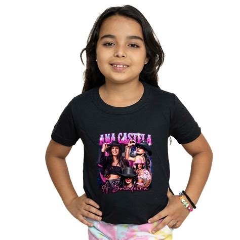 Camisa Ana Castela Infantil - Camiseta Infantil Ana Castela Boiadeira Menina Camisa Manga Curta ...