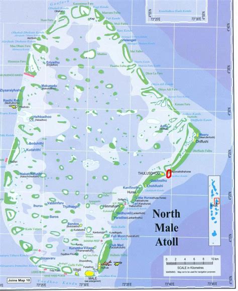 Nord Male Atoll Malediven Karte Karte Des Nord Male Atoll Malediven