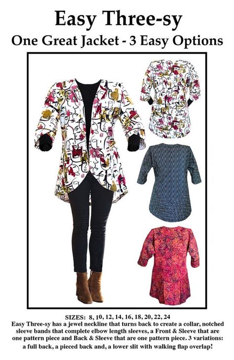 Easy Three Sy Jacket Pattern Quilting Patterns