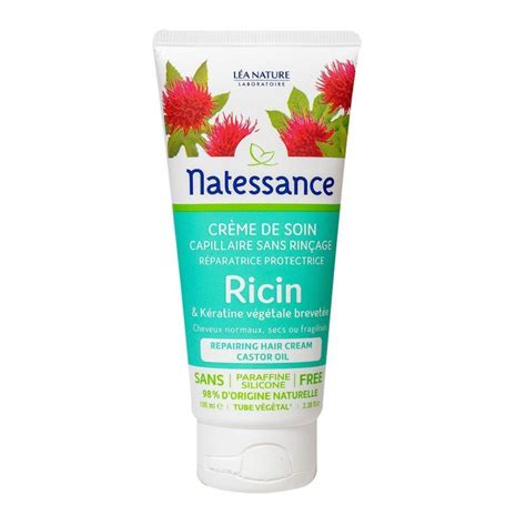 Crème de soin capillaire sans rinçage ricin 100ml