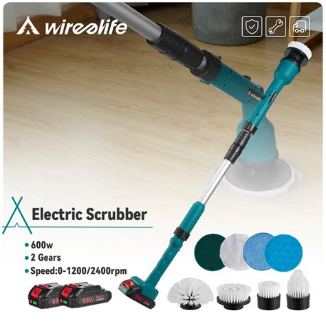 Wireelife Purateur Lectrique Sans Fil 8 En 1 Brosse Livres Poign E D