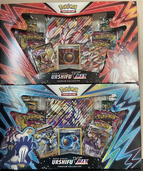 POKEMON TCG URSHIFU VMAX PREMIUM BOX BOTH SINGLE AND RAPID STRIKE SET