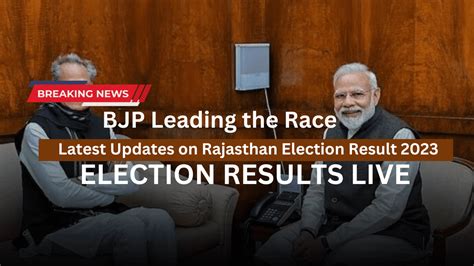 Latest Updates On Rajasthan Election Result 2023 Bjp Set For Massive