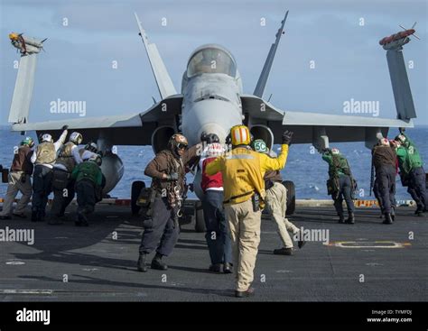 Pacific Ocean Nov Sailors Move An F A C Hornet From