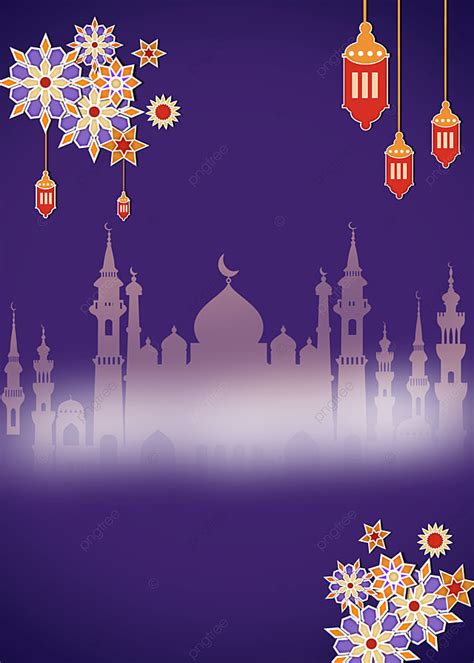 Purple Colorful Eid Mubarak Ramadan Background Wallpaper Image For Free