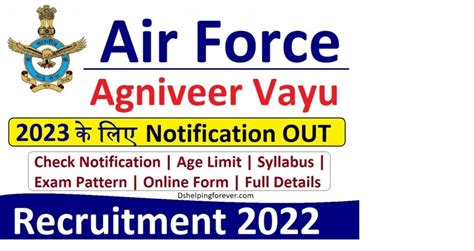 Indian Air Force Agniveer Vayu Recruitment 2022