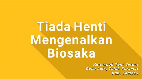 Bimbingan Teknis Pembuatan Biosaka Youtube