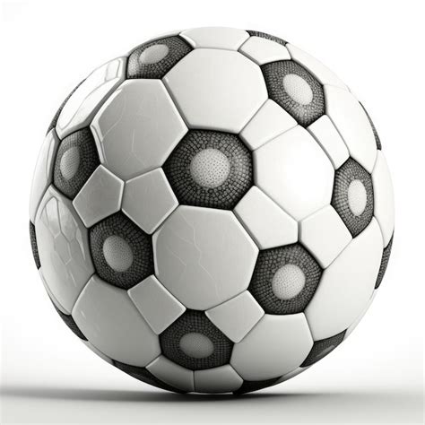 Premium Ai Image A White And Black Soccer Ball With Hexagons On It