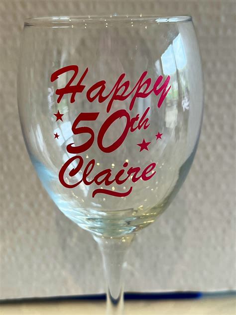 Personalised Birthday Wine Glass - Etsy