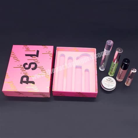 Custom Cardboard Rigid Lid Off Cover Lipstick Lip Gloss Packaging Box