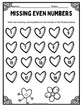 Valentine S Day Missing Numbers Practice By Cammi S Classroom