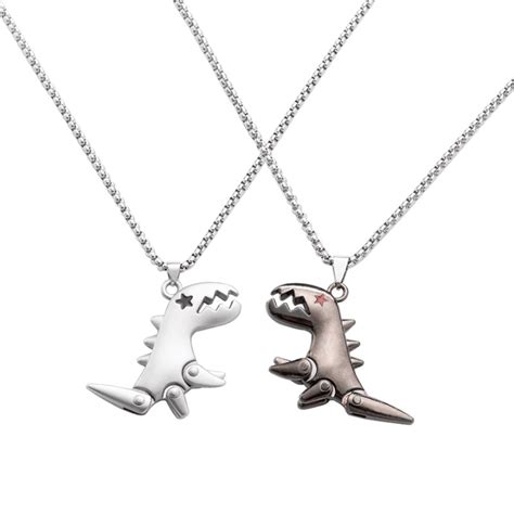 Dinosaur Necklace For Bff And Couple Worldnetts