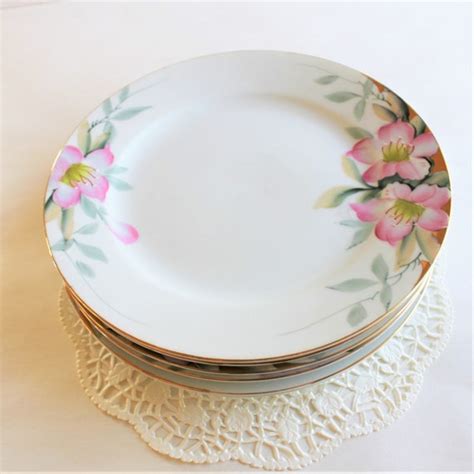 Vintage Noritake China Azalea Pattern Dinner Plate Green Etsy