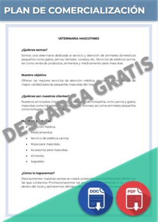 Plan De Comercializaci N Ejemplos Formatos Word Excel