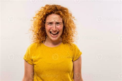 image  angry ginger woman screaming  stock photo  vecteezy