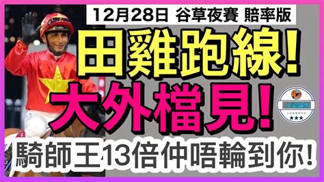 [小梁論馬]12月28日谷草夜賽 賠率版 田雞跑線 大外檔見 騎師王13倍仲唔輪到你 賽馬kol 小梁 Kleagueworkshopken Youtube