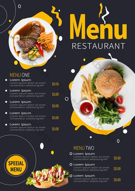 Delicious Fast Food Menu Psd Free Download Pikbest