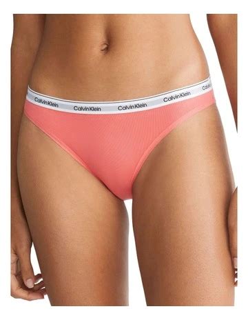 Calvin Klein Modern Logo Bikini In Coral Myer