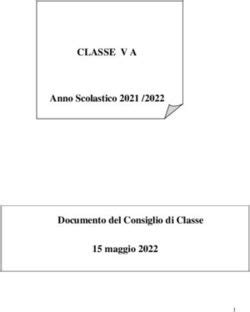 CLASSE V A Anno Scolastico 2021 2022 Documento Del Consiglio Di Classe