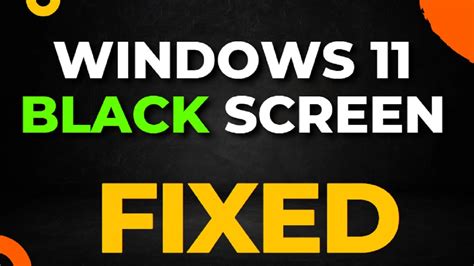 Windows Black Screen Fix Youtube