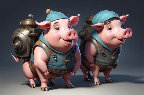 Premium Photo | Cartoon character of pig