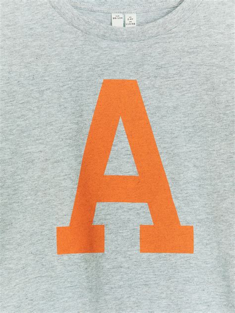 Varsity T Shirt Grey Melange Arket