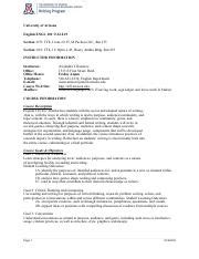 Eng 101 Syllabus Pdf University Of Arizona English ENGL 101 FALL19