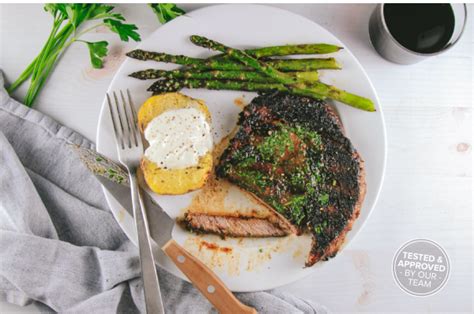 Brown Sugar Chili Rubbed Ribeye Steaks With Herb Butter Mytoque