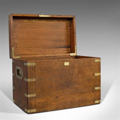 Antique Silver Chest English Oak Brass Case Antiques Atlas