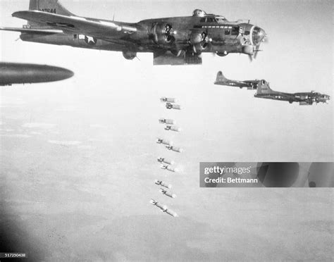 B 17 Flying Fortresses Of The U S Eighth Air Force Drop Their News Photo Getty Images