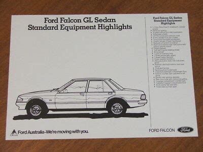 1983 Ford XE Falcon GL Sedan Original Australian Specification Sheet EBay