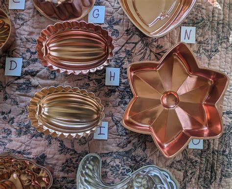 Vintage Copper Jello Molds Etsy