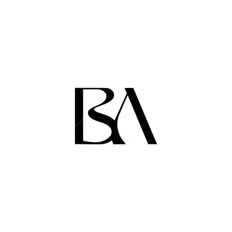 Premium Vector Ba Monogram Logo Design Letter Text Name Symbol