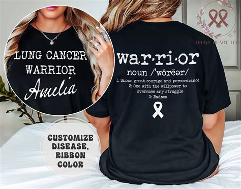 Lung Cancer Warrior Definition Shirt Custom Name Lung Cancer Shirt