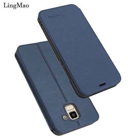 Para Samsung Galaxy J6 2018 Lujo Flip Funda De Cuero Para Samsung