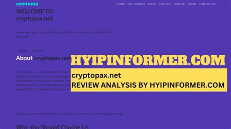 Cryptopax Net Review Analysis By Hyipinformer YouTube