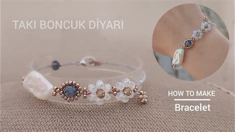 DIY Boncuk ile Zarif bileklik yapımı Elegant Bracelet How to make