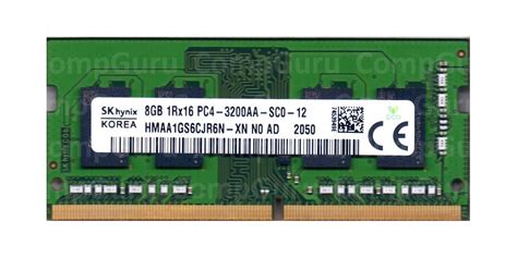 Ноутбучная оперативная память Hynix DDR4 8GB 3200MHz SO DIMM 1Rx16 PC4